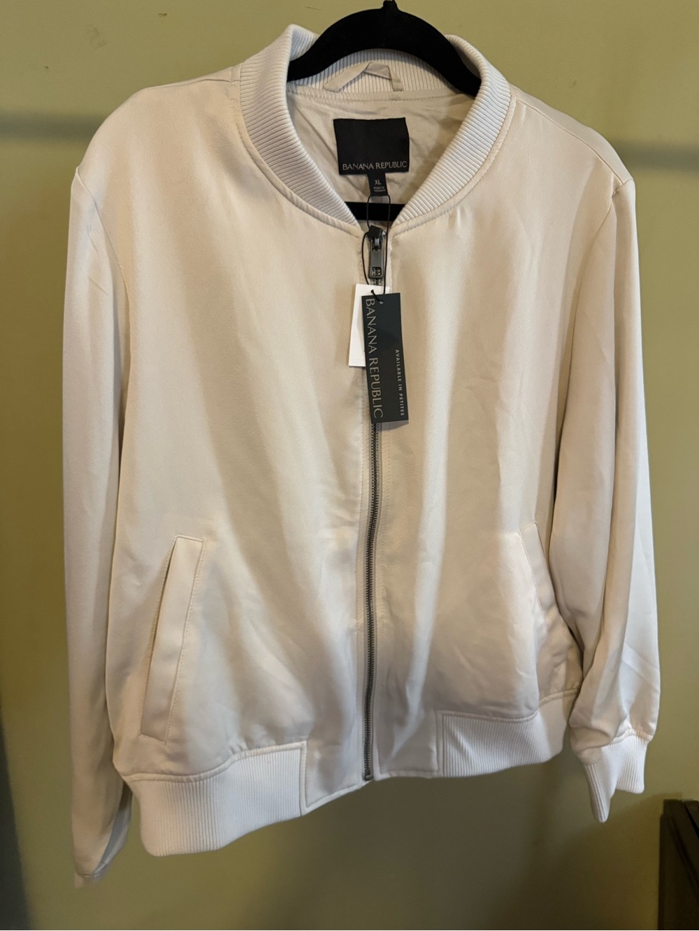 Banana Republic Women's Ivory Bomber Jacket